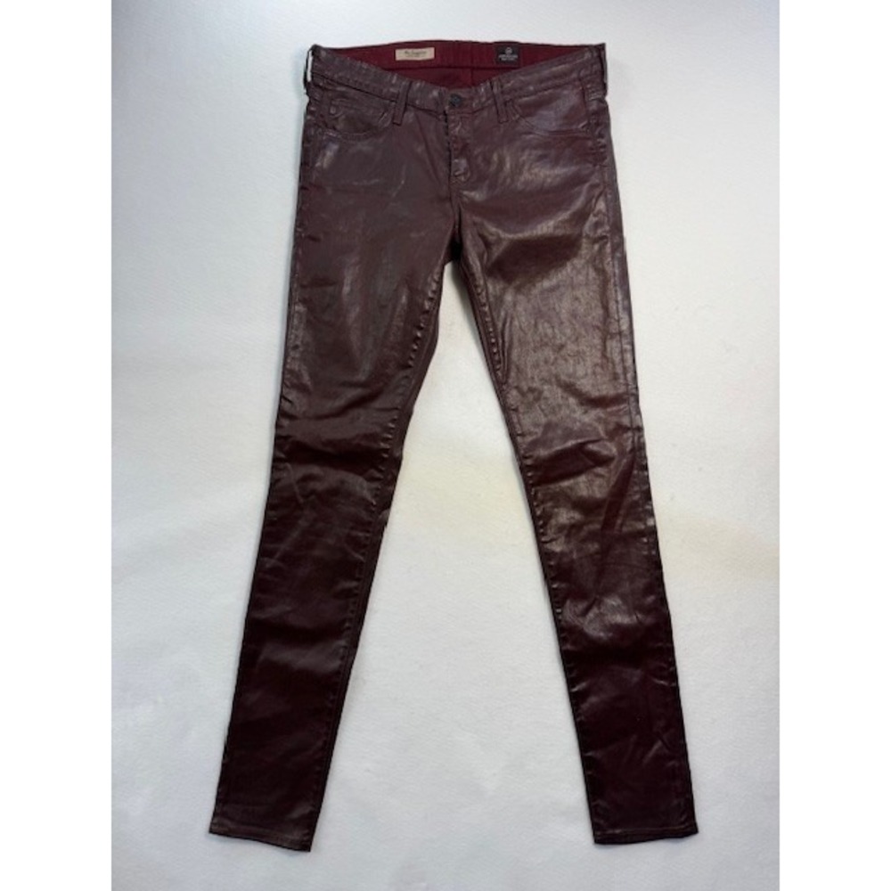 AG Adriano Goldschmied Jeans Womens 28R 28 Legging‎ Ankle Skinny Pants Burgundy